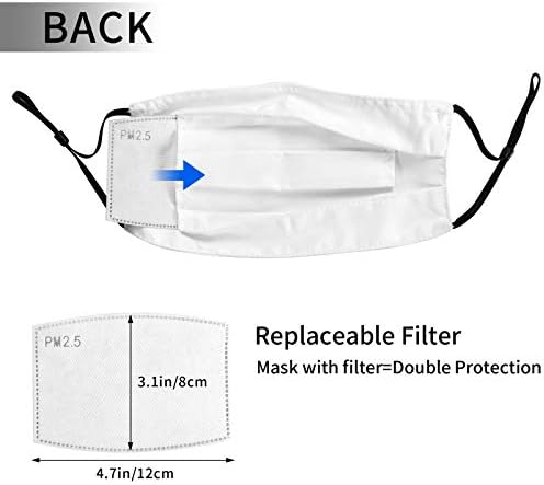 AXOLOTL 3 PCS máscaras faciais ajustáveis ​​com filtros, máscaras de tampa da boca com 0 filtro