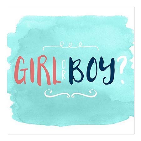 CGSignLab | Círculo interno Gênero Revelação -Acolor Boy ou Girl -Square Clear Window Afiliamento | 24 x24