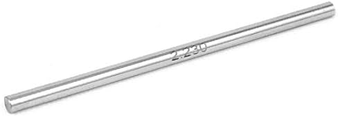 X-Dree 2,23mm Dia 50mm Comprimento da haste de cilindro de cilindro de tungstênio (calibre de medição de medição (2,23 mm diámetro