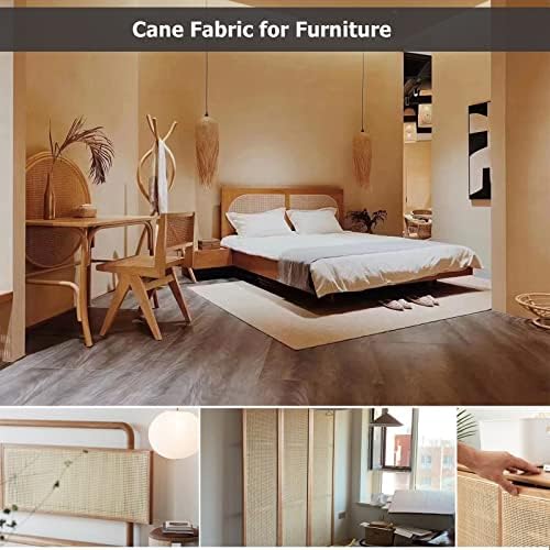 Malha de tecido de cana para decoração de móveis Projetos de diy, rolo de correia de cana-de-vasta quadrado, lençóis