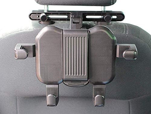 A apoio de cabeça portátil da Navitech no carro compatível com o tablet Asus Memo Pad 10 10.1