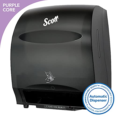 Scott Essential Electronic Towel Dispenser, Rápida Mudança, Fumaça com Core Purple 12,7 X 15,76 X 9,57