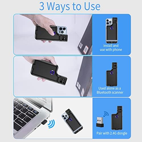 Economize 15% no Alacrity 2d Bluetooth Portable Back Clip Barcode Scanner + Bluetooth Handheld USB Wireless Code Reader