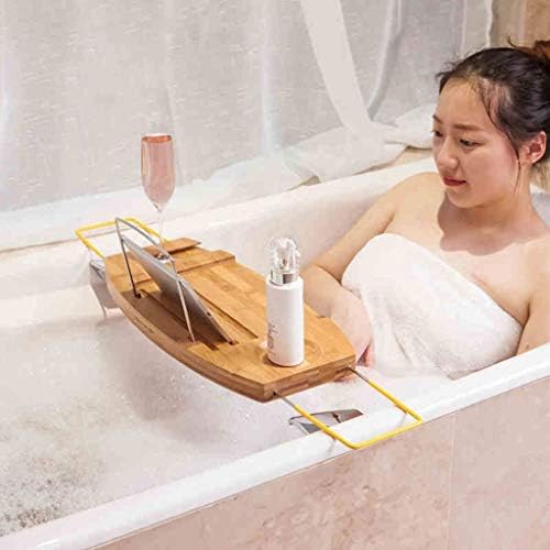Banheira de banheira de bambu banheira de banheiro multifuncional suporte de telefone telescópico