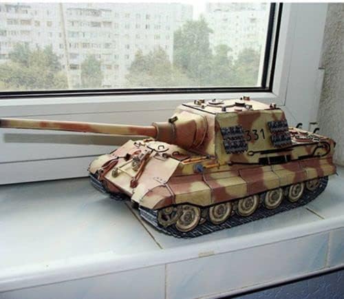 Destruidor de tanque pesado de caça alemão de tigre 1:25 Tigre Hunting TD 3D Modelo de papel kit Toy Toy Kids Presentes