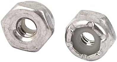 X-Dree 4 -40 304 Aço inoxidável Lock Auto-bloqueio porca de parada de porca de porca de prata 10pcs (4 -40 304 ACERO