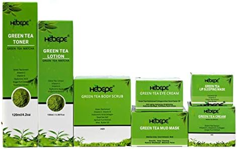 HEBEPE Green Tea Matcha Toner facial, sem álcool, refrescante, hidratante e toner de rosto calmante, com ácido hialurônico,