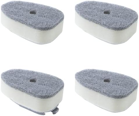 Cabeças de escova de esponja substituíveis, para pincel de prato dapower com alça - 4 pacote