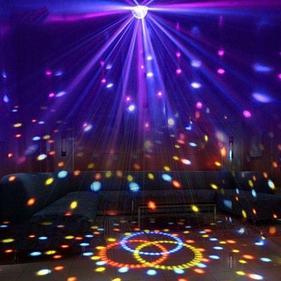 Luz de bola mágica rotativa colorida, luzes de discoteca em rotação colorida, Bola de discoteca de Luzes de Festas com soquetes,