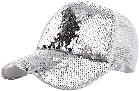 Labanca glitter lantejão boné de beisebol chapéu de malha ajustável Caps de beisebol para mulheres e meninas