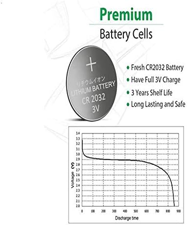 MJKAA ECR2032 3V Bateria de célula de moeda de lítio Cr2032