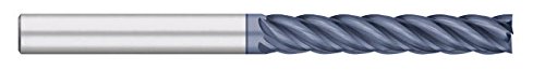 Titan TC25956 Solid Carboid Vi-Pro Variável Índice Final Mill, comprimento extra longo, 5 flauta, extremidade quadrada,