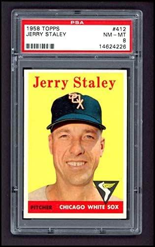 1958 Topps 412 Jerry Staley Chicago White Sox PSA 8.00 White Sox