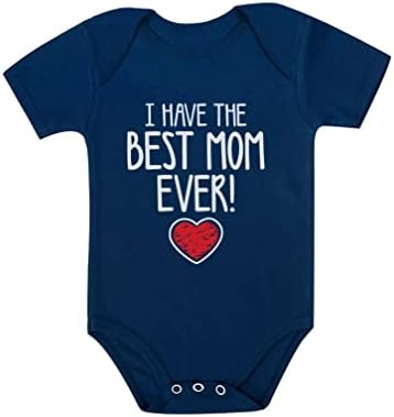 Melhor mãe sempre infantil Bodysuit de roupa nova Presentes da mãe 1º dia Menino de menino