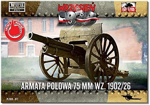 FTF PF72077 1/72 Exército polonês WZ.1902/26 3,0 polegadas Modelo de plástico de pistola de campo