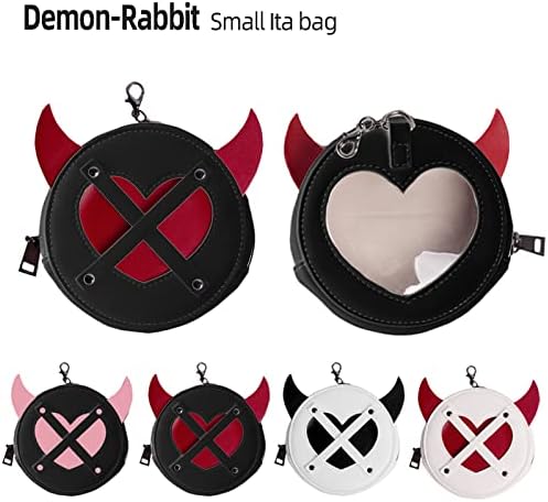 Cartoon Demon Wing Round Itabag Small bolsa de bolsa de bolsa Cosplay Acessórios