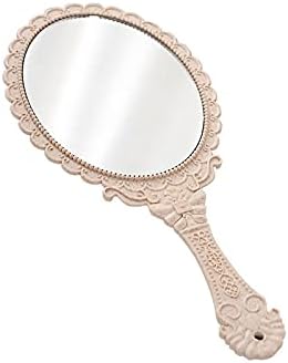 FXLYMR Desktop Makeup espelho de beleza espelho de mão, espelho da mão com alça, portátil