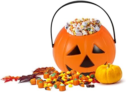 Nolitoy 2pcs Gift Basket Candy Snack Decor Decor Truque ou tratamento Luzes de Halloween Luzes de Halloween para crianças Pumpkin Bucket