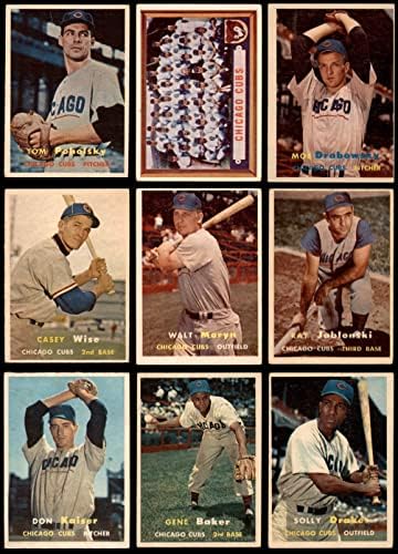 1957 Topps Chicago Cubs, perto da equipe, colocou o Chicago Cubs VG Cubs