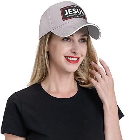 Jesus Make America Godly Again chapéu Jesus 2024 Nosso único boné de beisebol de esperança Jesus é meu Salvador Trump Trucker