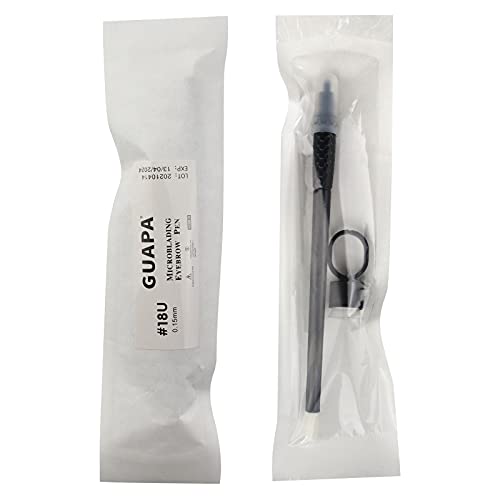 GUAPA 5PCS Profissional Microblading canetas com ponta de algodão 0,15 mm U18 Lâminas de agulha afiada