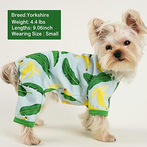 Pijama de cachorro Banana Doggie macacão macacão vestuário de cachorro Roupos de animais de estimação PJS para gato para