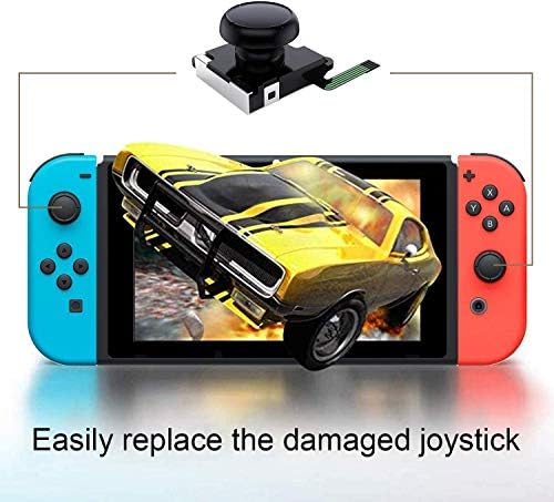 Substituição do Joycon Joycon Joycon de 2-pacote, kit de reparo de joy de pinça de polegar ABLEWE para o interruptor Nintendo,