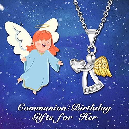 AoboCo 925 Sterling Silver Guardian Angel Collection, BAPTISM BAPTISM COMUNION Gifts for Girls Filha