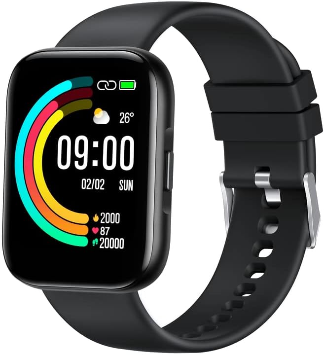 Anchewear Smart Watch, Fitness Tracker com freqüência cardíaca 24/7, pressão arterial e monitor do sono, Smartwatch de