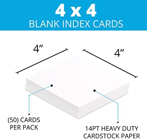 Home Advantage Square White Scrapbook Cardstock Papel, Índice NOTECARDS