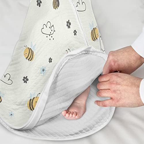 vvfelixl unisex abelha movimentada saco de dormir bebê, cobertor de bebê vestível, saco de sono para crianças, terno de sono