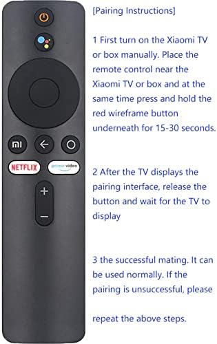Controle remoto para xiaomi mi tv stick/mi box 4s 4k, controle remoto de substituição para xiaomi mi tv stick com bluetooth e controle
