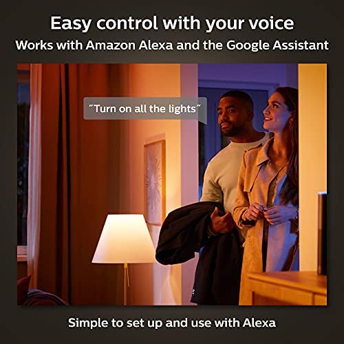 Philips Hue Ambiente Branco Liderado Smart Gu10 Bulbo, Bluetooth e Zigbee Compatível, Voz ativada com Alexa, 2 lâmpadas