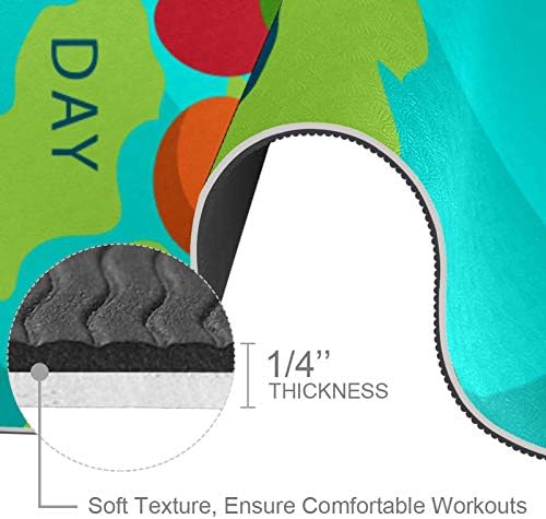 Siebzeh World Food Day Design Premium de Yoga Mat eco -Friendly Health & Fitness Non Slip tapete para todos os tipos de ioga de