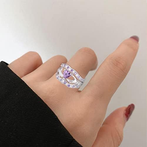 Anéis para mulheres 2023 Presentes de aniversário Ring Completo Drop Lover Water Diamond Fashion Anel Hollow Rings