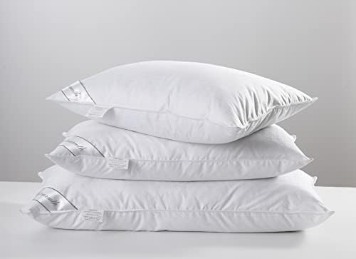 O leste de luxo ganso de penas macia travesseiro de cama de um pacote de suporte floral de cama branca de cama branca tamanho
