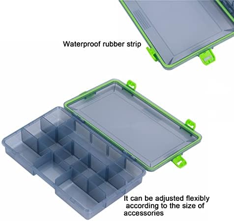 3PCs Tackle Box Organizer Boxes de Plastic Storage com divisores removíveis