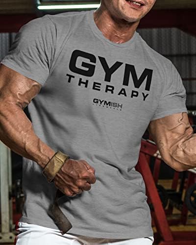 Camisas de treino para homens - terapia de ginástica - camisa de academia, camiseta engraçada de levantamento