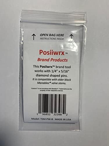 Posiiwrx Chave de pós -venda compatível com hastes de válvula preta de diamante preto Manabloc preto | Chave de mão-t de fêmea