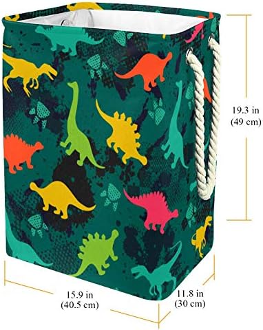 DJROW Dinossauros coloridos em resistência abstrata de lavanderia de fundo de grunge para o cenário de berçário de organizador de
