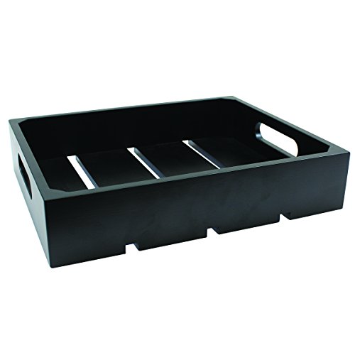 Tablecraft Products Crate12bk 1: 2 Gastro Serviço e caixa de exibição, madeira pintada em preto, 12 3/4 x 10 1/2 x 2 3/4