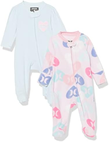 Hurley Unisisex-Baby Multi-Pack Footed CoverAll