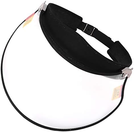 Black Ajustável Óleo de cozinha- ​​Capéu de limite ao ar livre de tampa de rosto transparente de proteção solar de proteção solar
