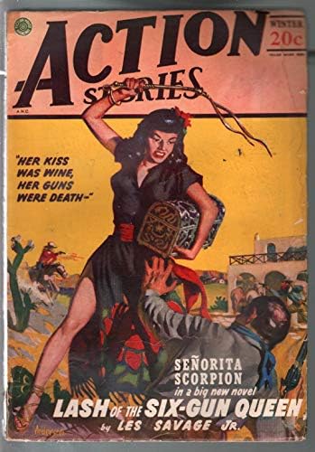 Histórias de ação-inverno 1947 senorita scorpion whip cover anderson hero pulp-vg