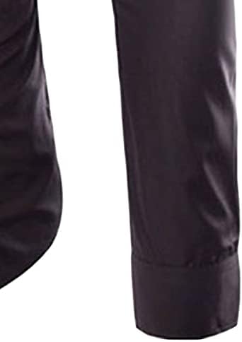 Coringa masculina cor de cor sólida casual camisa de manga longa elegante negócio slim fit shirt button colar vestido