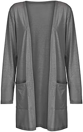 Camisa esticada casual para mulheres manga longa mistura macia honeycomb de linhas longa bolsos de suéter de camisola
