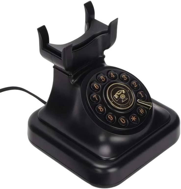 Houkai Retro Folhida Telefone Europeu Antigo estilo com fio Desktop Telefone fixo telefone com fio para decoração de