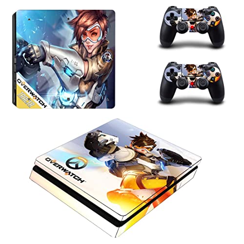 Game VoverWatchc Ashe Bastion Doomfist Hanzo Genji PS4 ou PS5 Skin Skinper para PlayStation 4 ou 5 Console e 2 Controllers Decal Vinyl