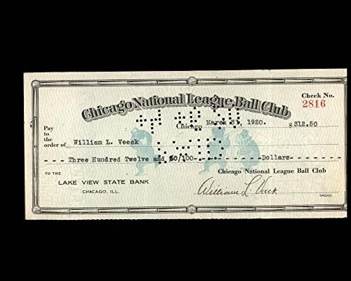 William Veeck PSA DNA assinado x2 Chicago Cubs Verifique 3-31-1920 Autograph-MLB Cut Signature