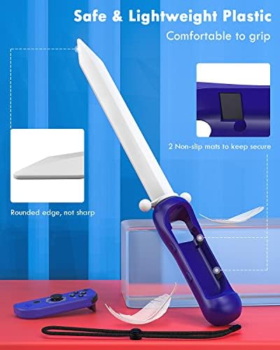 Timovo LED Game Lightsabre Grip para Nintendo Switch OLED/Switch R Joy -Con Controller, compatível com a lenda de Zelda: